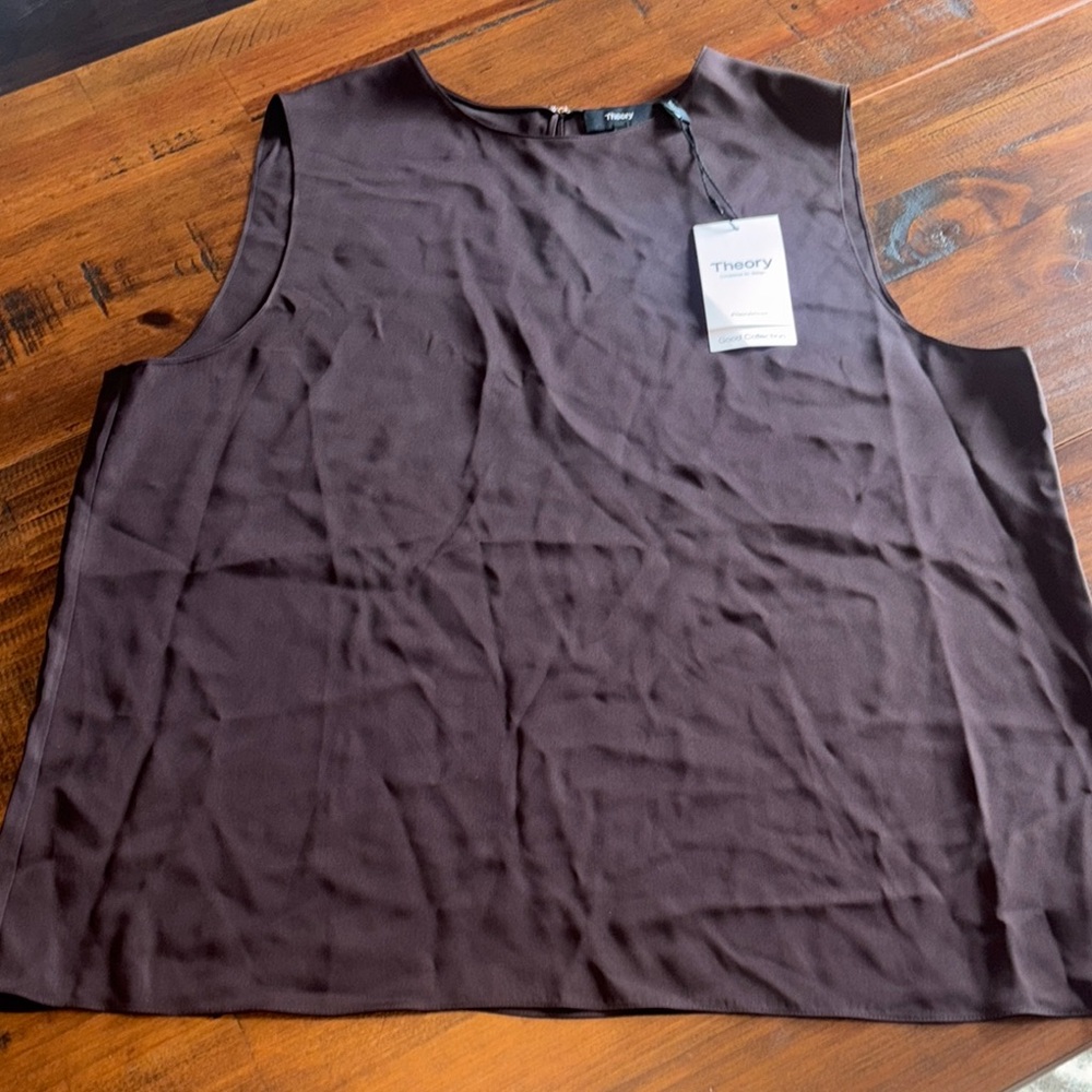 Theory Brown Sleeveless Tank Top